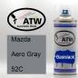 Preview: Mazda, Aero Gray, 52C: 400ml Sprühdose, von ATW Autoteile West.
